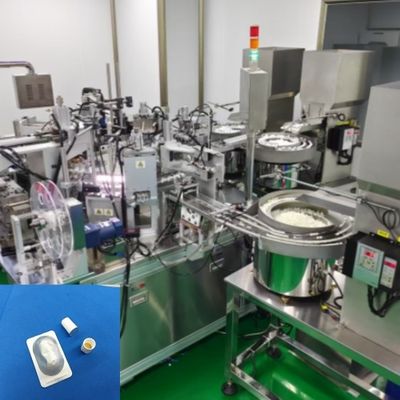 Ein guter Preis. High Speed Medical Product Assembly Machine für Iodophorkappe und Desinfektionskappe mit Edelstahl und Aluminiumlegierung Online