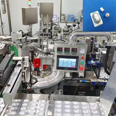 Ein guter Preis. Qualifiziertes Produkt mit Servomotor Medizinprodukte Montage-Maschine für Iodophor-Kappe und Desinfektionskappe mit Edelstahl und Aluminiumlegierung Online
