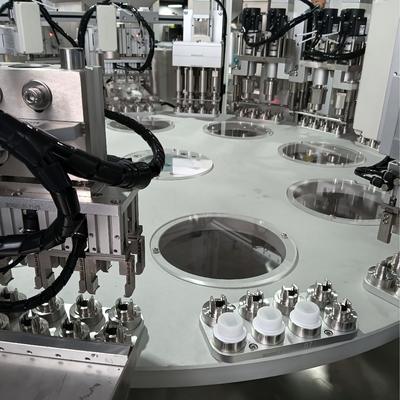 GMP-konforme Heli-Kappenmontagemaschine mit Drehmomentüberwachung und automatischem Pressen für hohe Qualifikationsrate