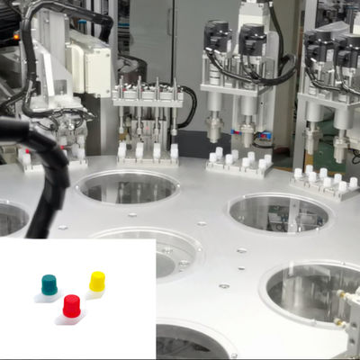 Ein guter Preis. Automatische Zwiebelkappenmontage-Maschine mit 100%iger Inspektion, Notstoppknopf und Sicherheitssensoren für Waschmittelkappen Online